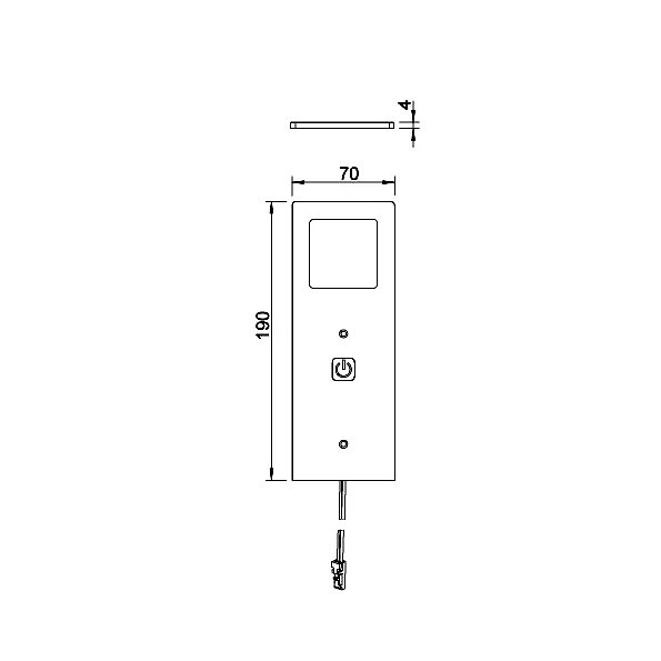 Aster D master lamp technical drawing