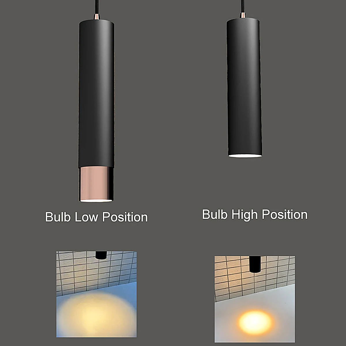 Conduit Pipe Pendant GU10 Bulb Base CS004 product detail view 02