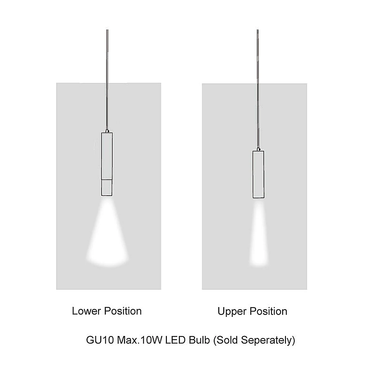 Conduit Pipe Pendant GU10 Bulb Base CS004 product detail view 04