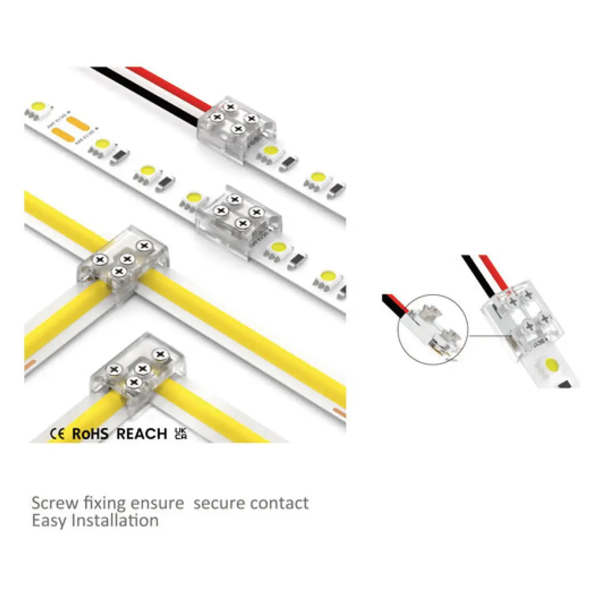 Icelink LED strip screw connector product detail view 03