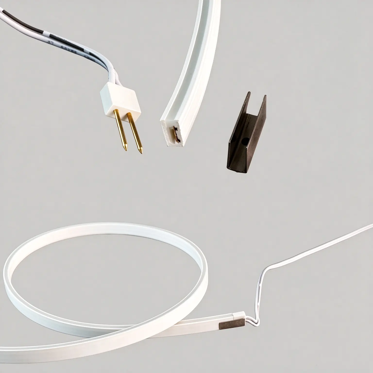 LumaLine EvenGlow LS0408F 4mm silicon LED strip with detachable connector and mounting clip